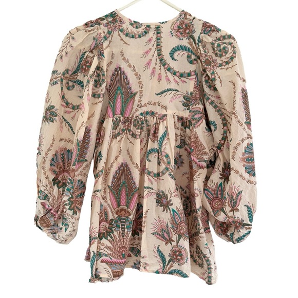 MILLE charlie top in Versailles print | block print | boho - Picture 5 of 7